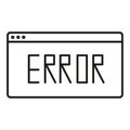 System error window. Failure notification symbol. Computer screen alert. Vector interface icon. Royalty Free Stock Photo