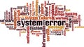 System error word cloud Royalty Free Stock Photo
