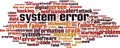 System error word cloud Royalty Free Stock Photo