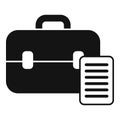 System file invoice icon simple vector. Remote screen plan Royalty Free Stock Photo