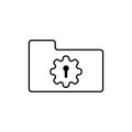 system folder icon. Element of cyber security icon for mobile concept and web apps. Thin line system folder icon can be used for Royalty Free Stock Photo
