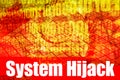 System Hijack Alert Warning Message Royalty Free Stock Photo