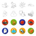 System, internet, connection, code .Hackers and hacking set collection icons in outline,flat style vector symbol stock Royalty Free Stock Photo