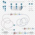 System for intravenous infusions with a converting device. Part Royalty Free Stock Photo