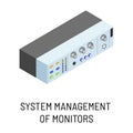 System management of monitors isolated electronic portable device