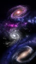 Planets and galaxy, science fiction wallpaper. Beauty of deep space. Billions of galaxy in the universe Cosmic art background, Ver Royalty Free Stock Photo