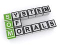 System of morals word block Royalty Free Stock Photo