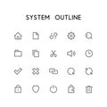 System outline icon set