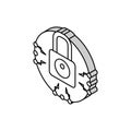 system padlock isometric icon vector illustration Royalty Free Stock Photo
