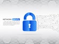 System privacy, Network security. Abstract high tech circuit board