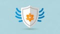System Security and Configuration Shield Icon Royalty Free Stock Photo