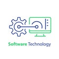 System security upgrade, software development, machine learning, tech support and maintenance Royalty Free Stock Photo