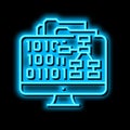 system software neon glow icon illustration Royalty Free Stock Photo