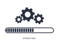 System software update or upgrade. Application loading process symbol web screen. Vector computer technology Royalty Free Stock Photo