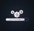 System software update or upgrade. Application loading process symbol web screen. Vector computer technology. Royalty Free Stock Photo
