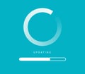 System software update or upgrade. Application loading process symbol web screen. Vector computer technology Royalty Free Stock Photo