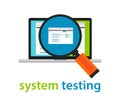 System testing software quality assurance approval process coding programming application review Royalty Free Stock Photo