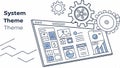 System theme interface, software design elements vector design Generative AI Royalty Free Stock Photo