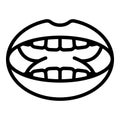 System tonsillitis icon, outline style