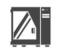 System unit, computer case, chassis, tower or cabinet bold icon. Hardware, equipment. Royalty Free Stock Photo