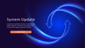 System Update. Upgrade Software version concept. Computer Program Upgrade. Synchronization icon. Two arrows go round. Refresh Royalty Free Stock Photo
