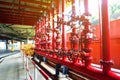 System of water pipes and control valves of The water system in the department store.For use inside department store and fire