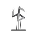 System wind energy, vector art. Royalty Free Stock Photo