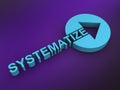 systematize word on purple Royalty Free Stock Photo