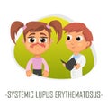 Systemic lupus erythematosus medical concept. Vector illustratio Royalty Free Stock Photo