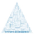 Systems Engineering typography word cloud create with the text only Royalty Free Stock Photo