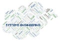 Systems Engineering typography word cloud create with the text only Royalty Free Stock Photo