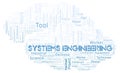Systems Engineering typography word cloud create with the text only Royalty Free Stock Photo