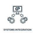 Systems Integration icon. Line element from industry 4.0 collection. Linear Systems Integration icon sign for web design