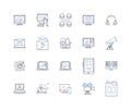 Systems line icons collection. Complexity, Integration, Automation, Efficiency, Interoperability, Management