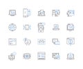 Systems line icons collection. Integration, Optimization, Automation, Complexity, Efficiency, Functionality