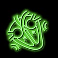 systole disease neon glow icon illustration