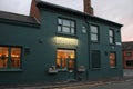 Bistro Oggi Italian Restaurant, London road, Syston taken at dusk Royalty Free Stock Photo