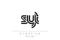 SYT Creative Unique Modern Letter Logo Design Royalty Free Stock Photo