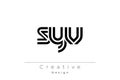 SYV Creative Unique Modern Letter Logo Design Royalty Free Stock Photo