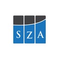 SZA letter logo design on black background.SZA creative initials letter logo concept.SZA letter design