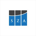 SZA letter logo design on white background. SZA creative initials letter logo concept. SZA letter design