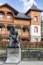 SZCZAWNICA, POLAND - OCTOBER 30, 2016: Statue of Henryk Sienkiewicz, Nobel Prize laureate