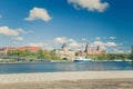 Szczecin / Panorama of the city, vintage effect