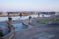 Szczecin in Poland. Panoramic view of the Chrobry embankment and waterfront. August 2019