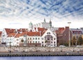 Szczecin (Stettin) City old town, riverside view, Poland. Royalty Free Stock Photo