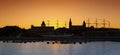 Szczecin (Stettin) City skyline after sunset.