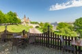 Szczecin. Panoramic view on Chrobry embankment and waterfront