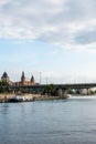 Szczecin (Stettin) cityscape in morning warm sunlight, Poland