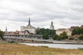 Szczecin, Zachodniopomorskie / Poland - August, 27, 2020: View of the buildings of the old town in Szczecin. Old city towers in