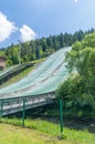 Beskid Olympians Skalite Ski Jumping Hill in the summer time